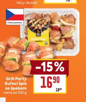 Grill Party Kuřecí špíz se špekem