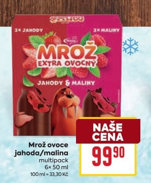 Mrož ovoce jahoda/malina multipack