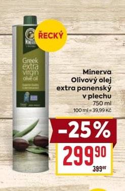 Minerva Olivový olej extra panenský v plechu 750 ml