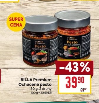 BILLA Premium Ochucené pesto 130 g