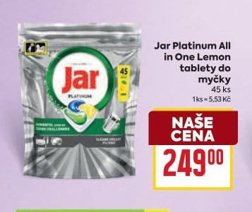 Jar Platinum All in One Lemon tablety do myčky