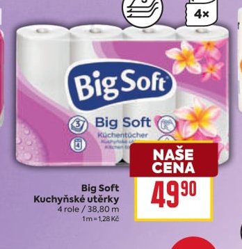 Big Soft Kuchyňské utěrky 4 role