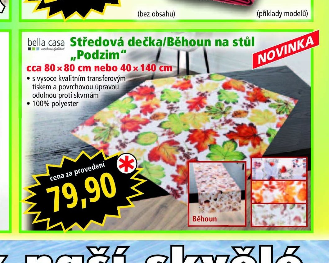 Středová dečka/Běhoun na stůl „Podzim“