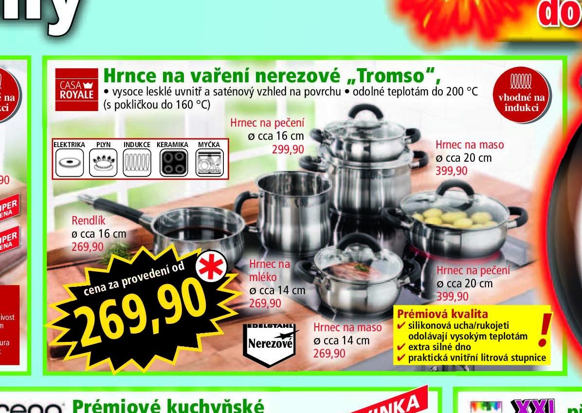Hrnce na vaření nerezové „Tromso“