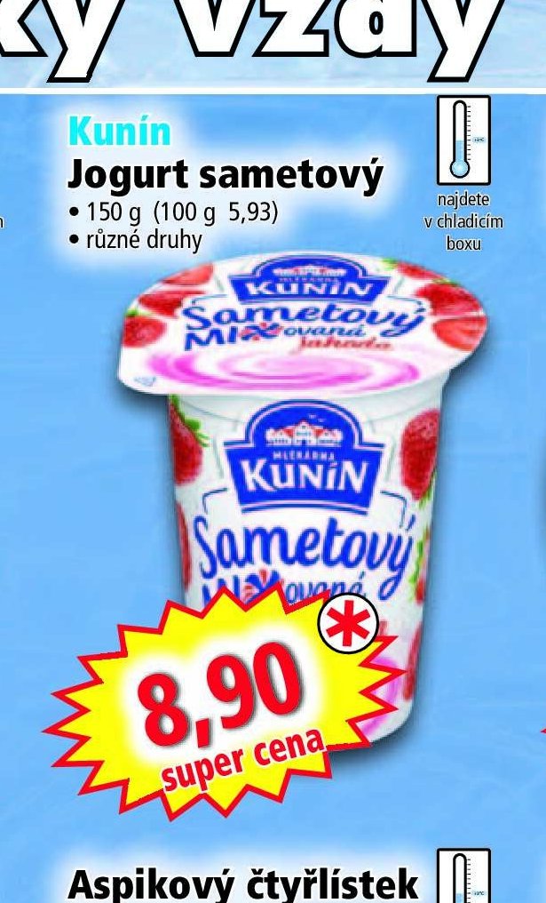 Kunín Jogurt sametový