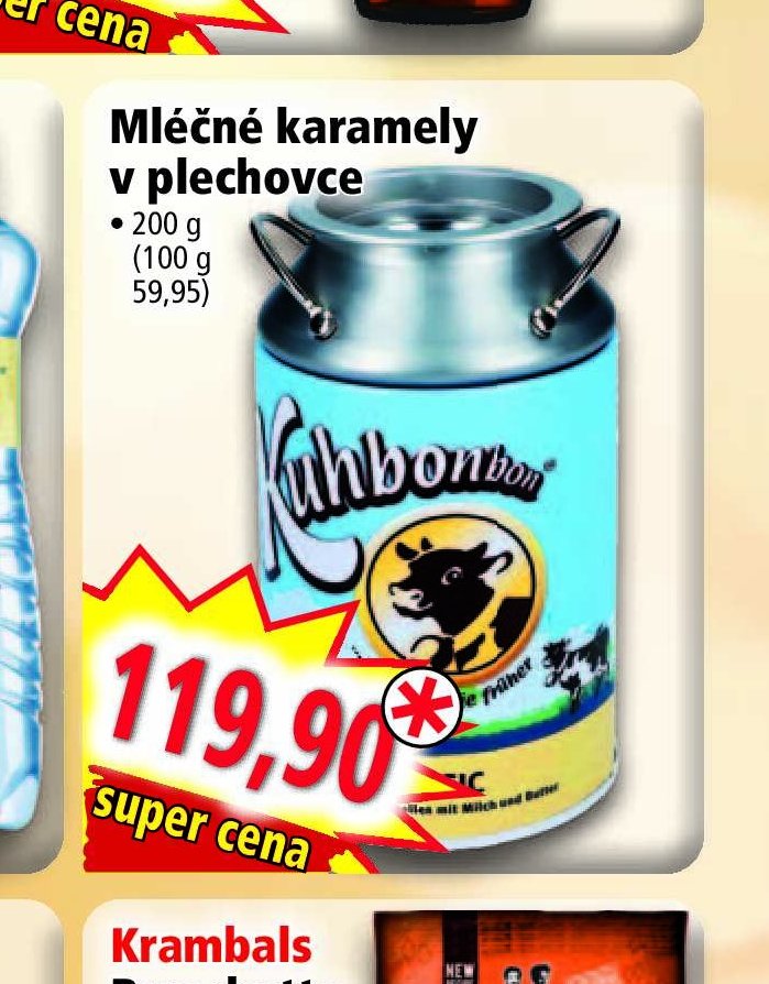 Mléčné karamely v plechovce