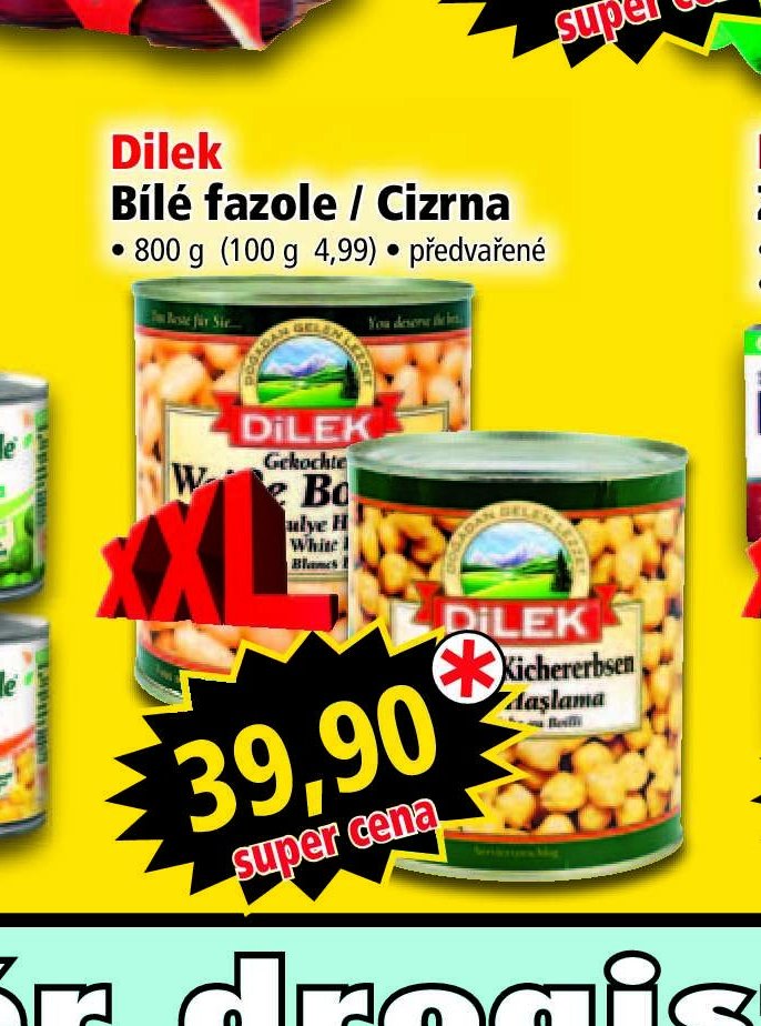 Dilek Bílé fazole / Cizrna