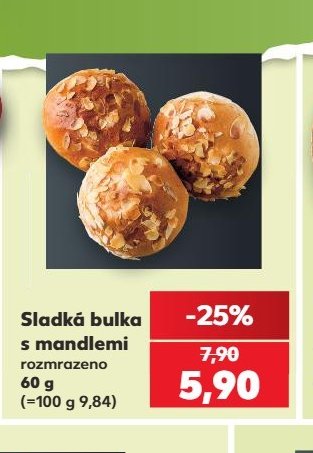 Sladká bulka s mandlemi