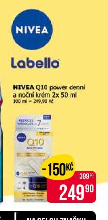 NIVEA Q10 power denní a noční krém 2x 50 ml