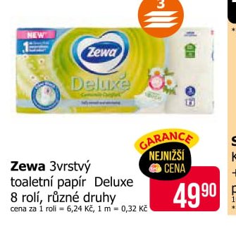 Zewa 3vrstvý toaletní papír Deluxe 8 rolí
