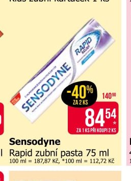 Sensodyne Rapid zubní pasta 75 ml