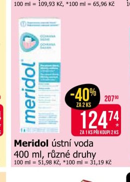 Meridol ústní voda 400 ml, různé druhy
