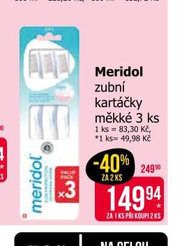 Meridol zubní kartáčky měkké 3 ks