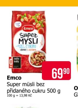 Emco Super müsli bez přidaného cukru 500 g