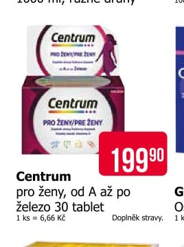 Centrum pro ženy, od A až po železo 30 tablet