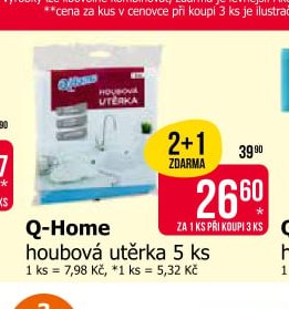 Q-Home houbová utěrka 5 ks