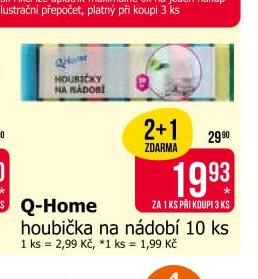 Q-Home houbička na nádobí 10 ks