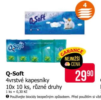 Q-Soft 4vrstvé kapesníky