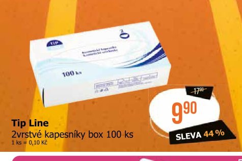 Tip Line 2vrstvé kapesníky box 100 ks