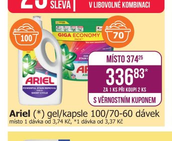 Ariel gel/kapsle 100/70-60 dávek
