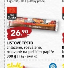 DIE GUSTA LISTOVÉ TĚSTO