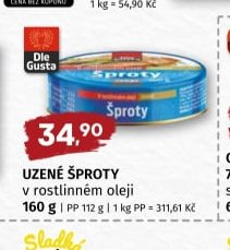 DIE GUSTA UZENÉ ŠPROTY
