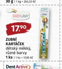 BABYLAND ZUBNÍ KARTÁČEK