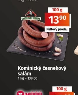 Kominický česnekový salám