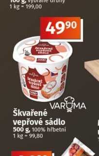 Škvařené vepřové sádlo