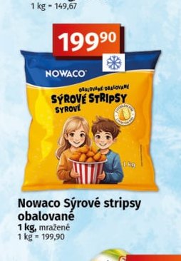 Nowaco Sýrové stripsy obalované