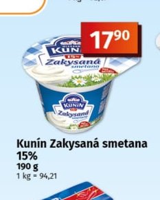Kunín Zakysaná smetana 15%