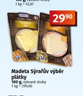 Madeta Sýrařův výběr plátky