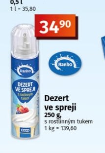Dezert ve spreji