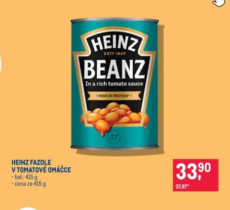Heinz Fazole v tomatové omáčce