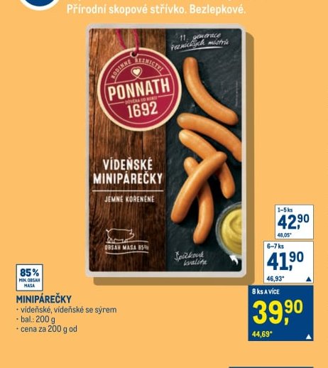 Ponnath Vídeňské minipárečky