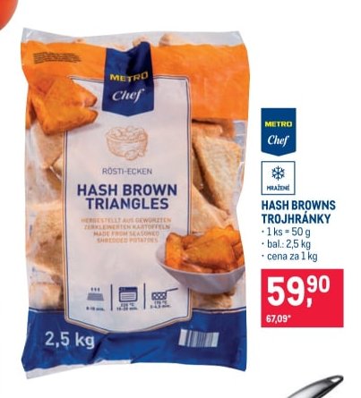 Metro Chef Hash Brown trojhránky