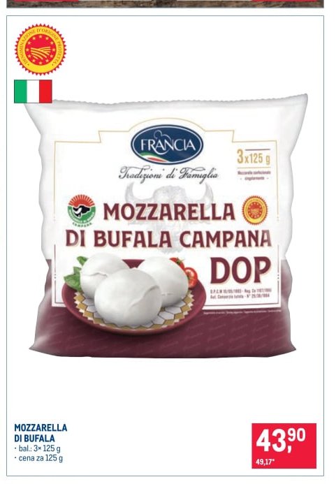 FRANCIA MOZZARELLA DI BUFALA CAMPANA DOP