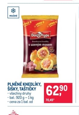 Plněné knedlíky, šišky, taštičky