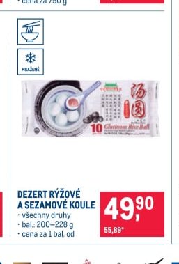 Dezert rýžové a sezamové koule