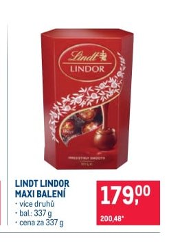 LINDT LINDOR MAXI BALENÍ