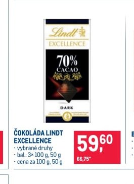 ČOKOLÁDA LINDT EXCELLENCE