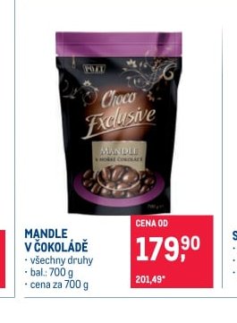 MANDLE V ČOKOLÁDĚ