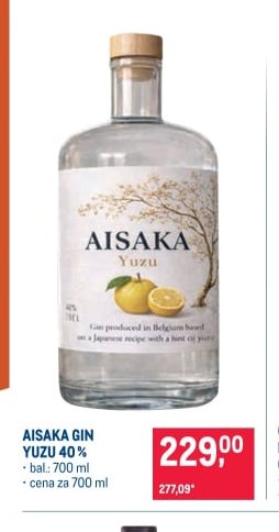 AISAKA GIN YUZU 40%