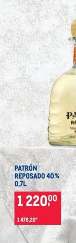 Patrón Reposado 40% 0,7L
