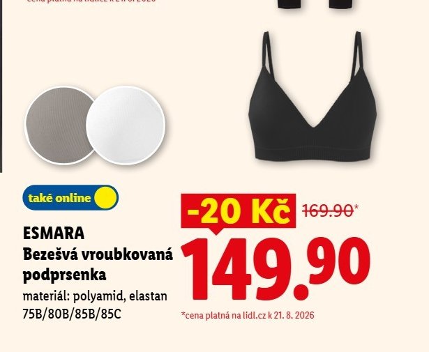 ESMARA Bezešvá vroubkovaná podprsenka