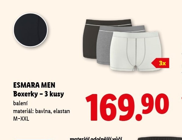 ESMARA MEN Boxerky – 3 kusy
