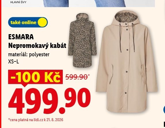 Esmara Nepromokavý kabát