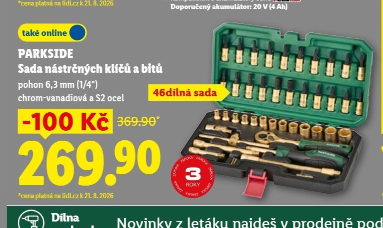 PARKSIDE Sada nástrčných klíčů a bitů