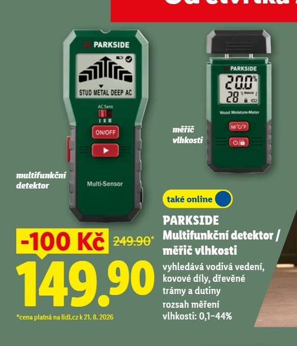 PARKSIDE Multifunkční detektor