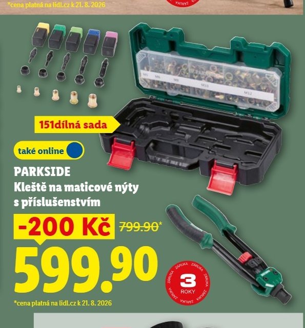 PARKSIDE Kleště na maticové nýty s příslušenstvím